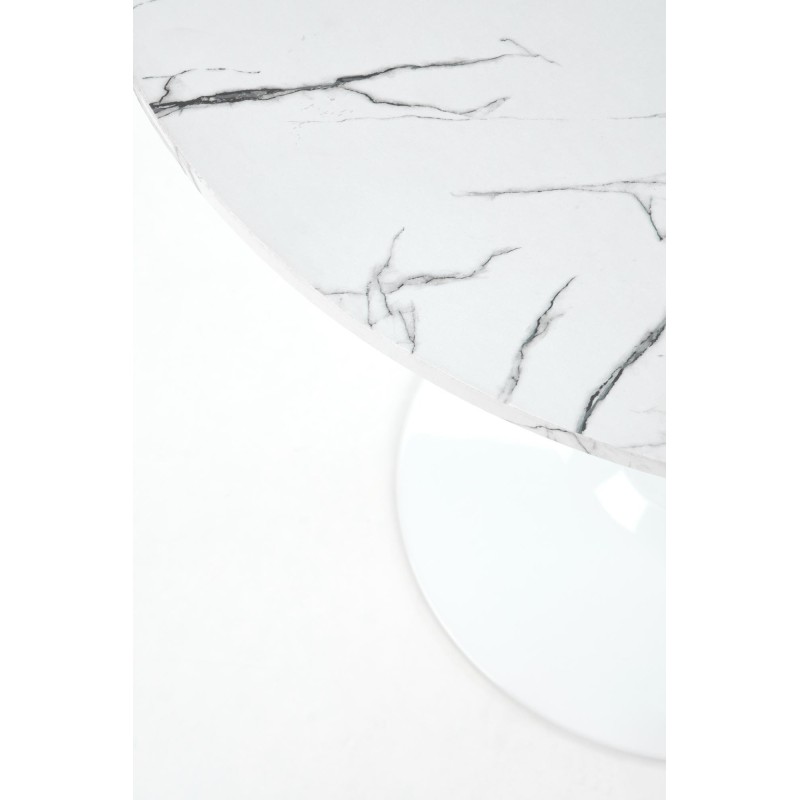 'DENVER Table, Top - White Marble, Leg - White' 'DENVER Table, Top - White Marble, Leg - White'