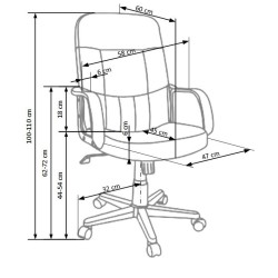 'DENZEL Dark Brown Office Chair' 'DENZEL Dark Brown Office Chair'