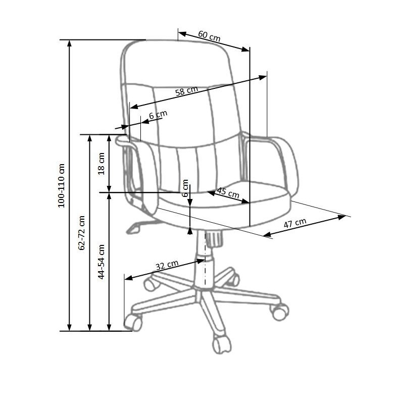 'DENZEL Dark Brown Office Chair' 'DENZEL Dark Brown Office Chair'