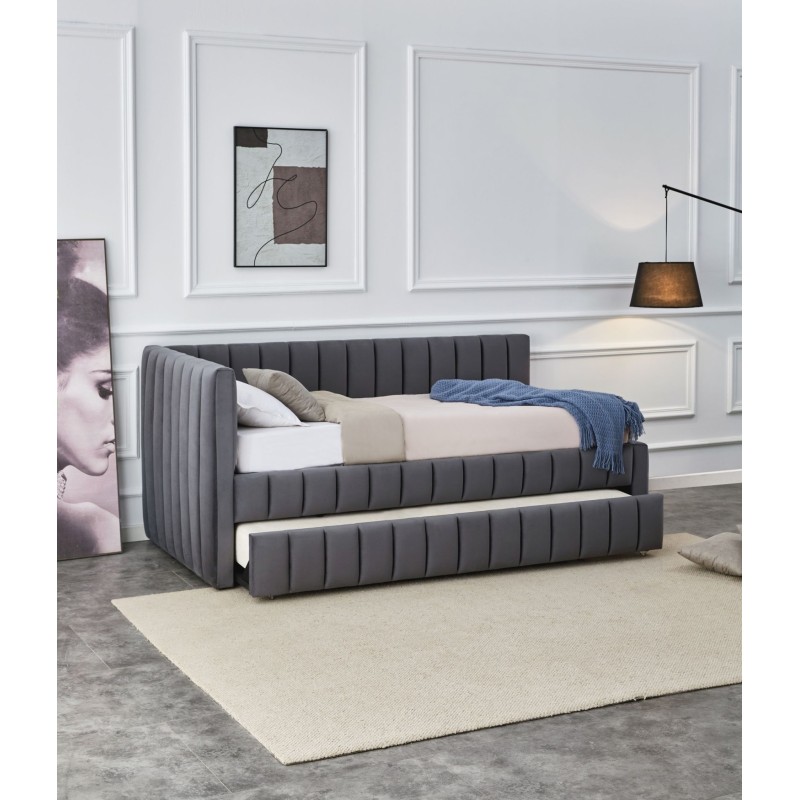 'DERBY Pull-Out Bottom Mattress Bed, Ash Grey' 'DERBY Pull-Out Bottom Mattress Bed, Ash Grey'