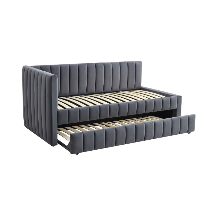 'DERBY Pull-Out Bottom Mattress Bed, Ash Grey' 'DERBY Pull-Out Bottom Mattress Bed, Ash Grey'