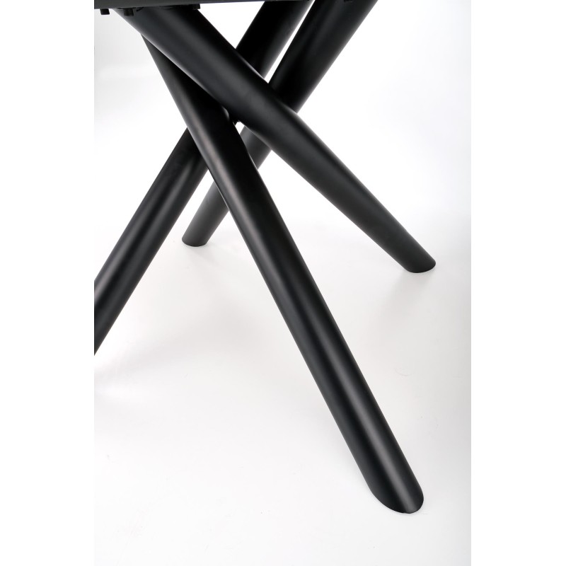'DERRICK Extendable Table in Natural Oak / Black' 'DERRICK Extendable Table in Natural Oak / Black'