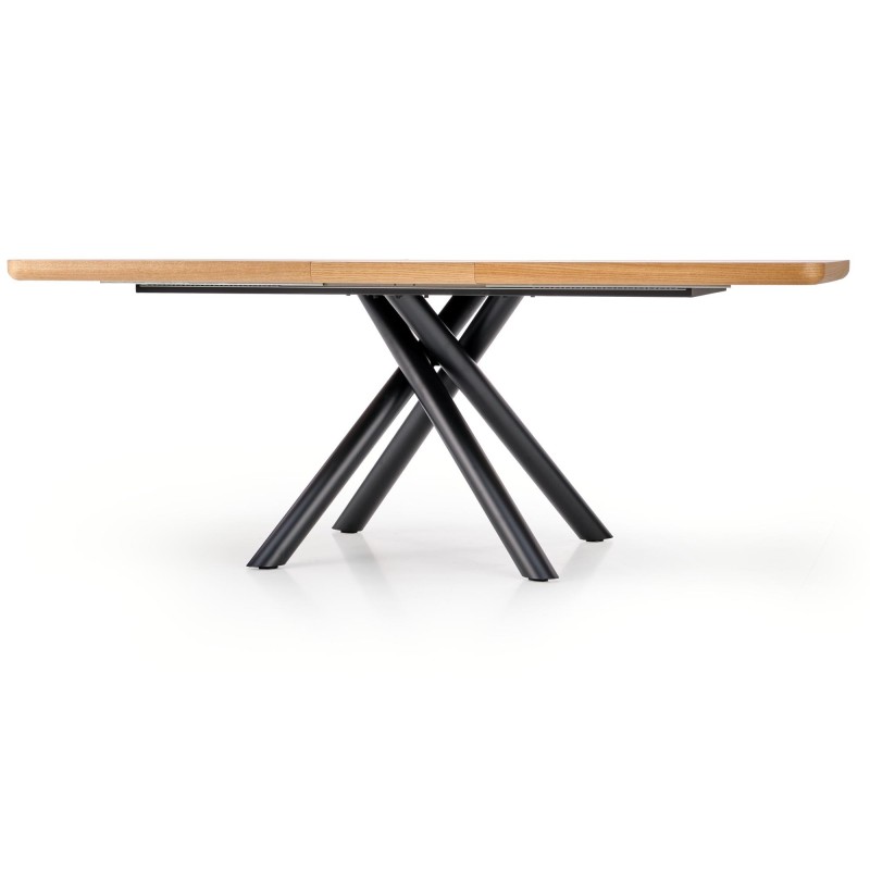 'DERRICK Extendable Table in Natural Oak / Black' 'DERRICK Extendable Table in Natural Oak / Black'