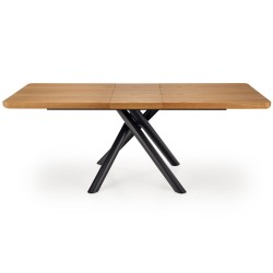 'DERRICK Extendable Table in Natural Oak / Black' 'DERRICK Extendable Table in Natural Oak / Black'