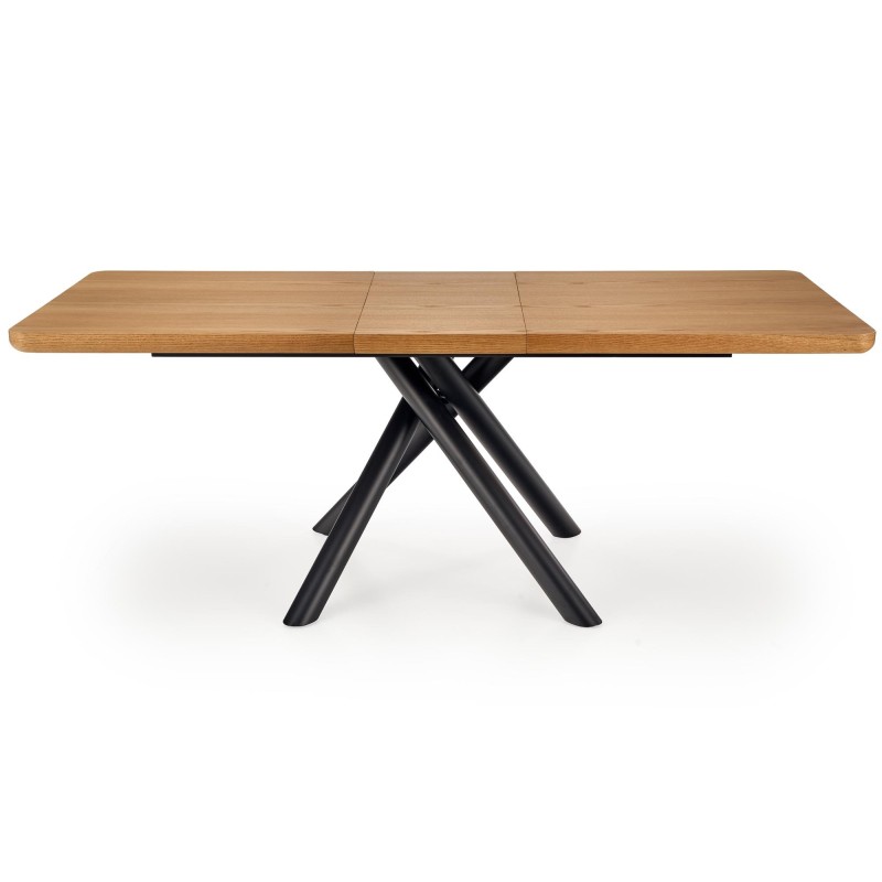 'DERRICK Extendable Table in Natural Oak / Black' 'DERRICK Extendable Table in Natural Oak / Black'