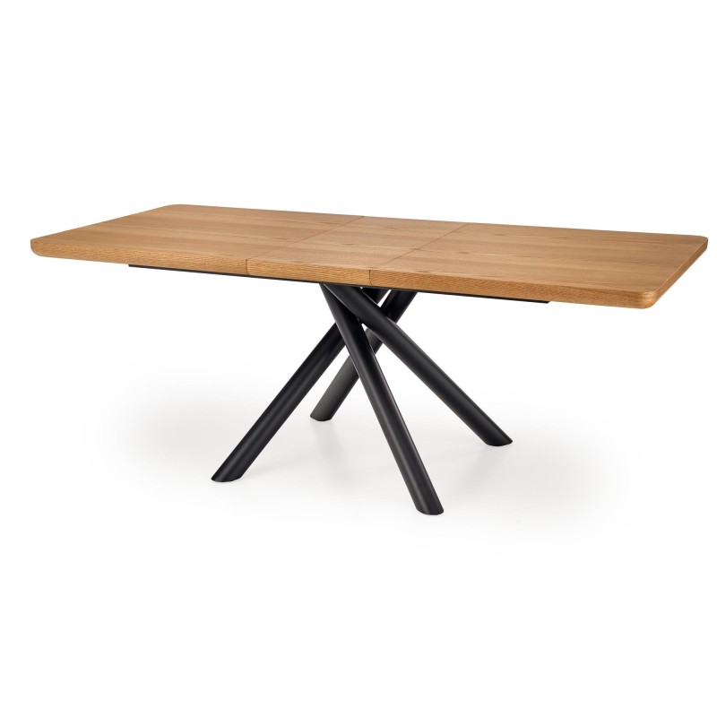 'DERRICK Extendable Table in Natural Oak / Black' 'DERRICK Extendable Table in Natural Oak / Black'