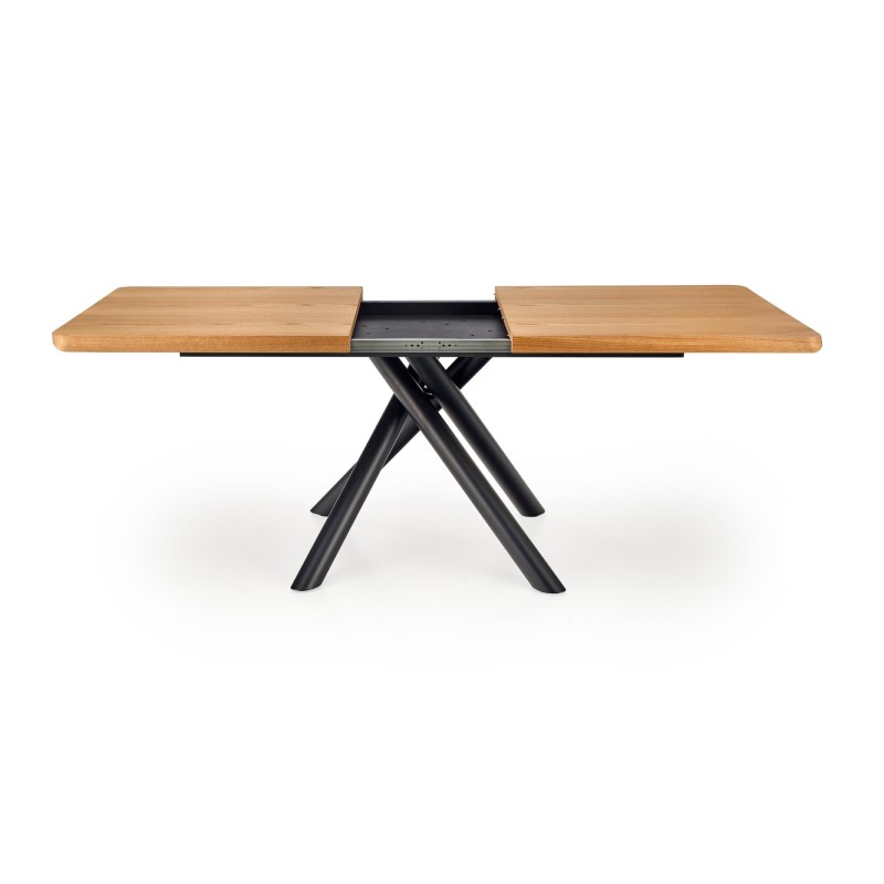 'DERRICK Extendable Table in Natural Oak / Black' 'DERRICK Extendable Table in Natural Oak / Black'