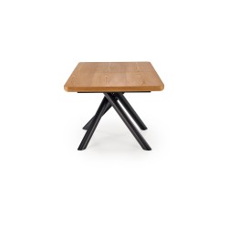 'DERRICK Extendable Table in Natural Oak / Black' 'DERRICK Extendable Table in Natural Oak / Black'
