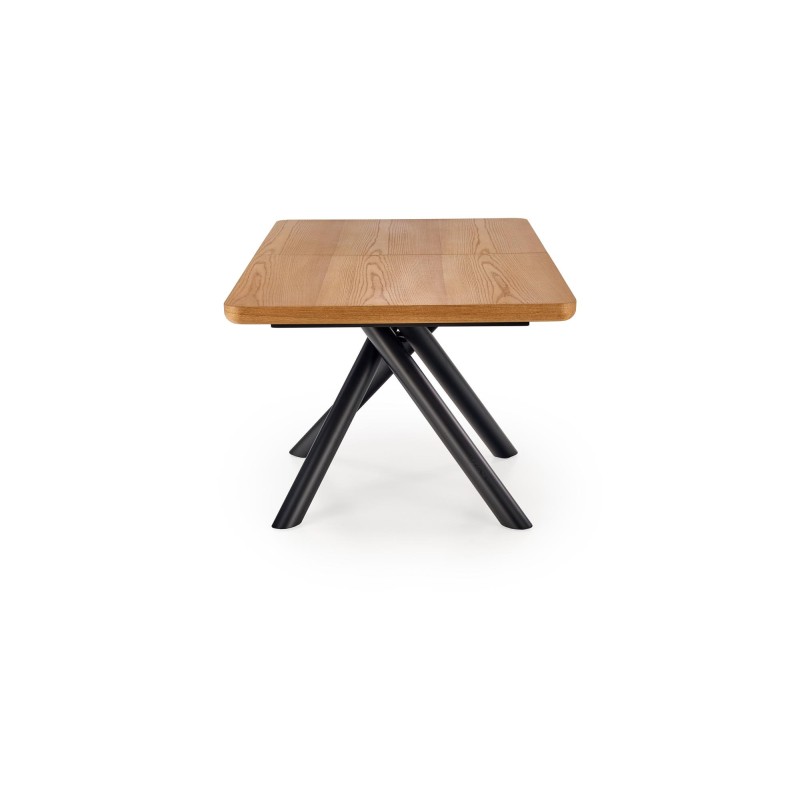 'DERRICK Extendable Table in Natural Oak / Black' 'DERRICK Extendable Table in Natural Oak / Black'