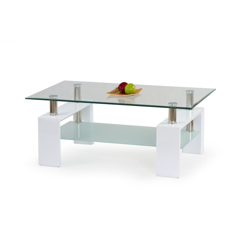 'DIANA H White Lacquered Coffee Table' 'DIANA H White Lacquered Coffee Table'