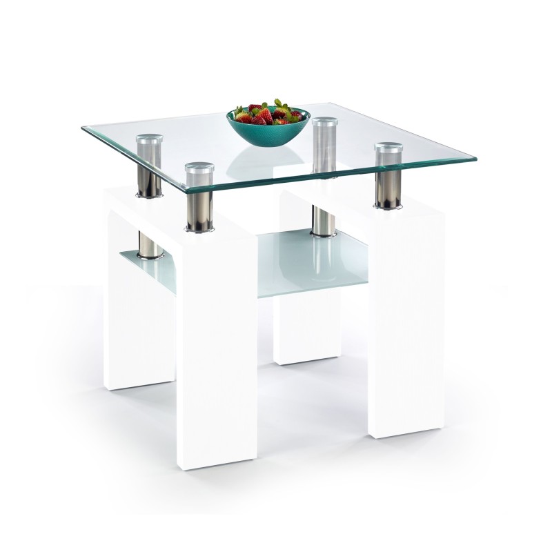 'DIANA H SQUARE White Lacquered Coffee Table' 'DIANA H SQUARE White Lacquered Coffee Table'