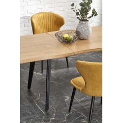'DICKSON 2 Extendable Table 150-210/90 cm, Top - Natural, Legs - Black' 'DICKSON 2 Extendable Table 150-210/90 cm, Top - Natural, Legs - Black'