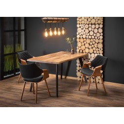 'DICKSON Extendable Table 120-180/80 cm, Top - Natural, Legs - Black'