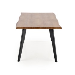 DICKSON stół rozkładany 120-180/80 cm, blat - naturalny, nogi - czarny DICKSON stół rozkładany 120-180/80 cm, blat - naturalny, nogi - czarny