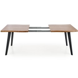 DICKSON stół rozkładany 120-180/80 cm, blat - naturalny, nogi - czarny DICKSON stół rozkładany 120-180/80 cm, blat - naturalny, nogi - czarny