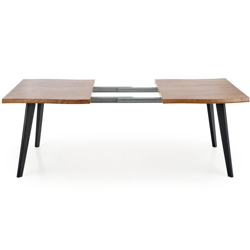 DICKSON stół rozkładany 120-180/80 cm, blat - naturalny, nogi - czarny DICKSON stół rozkładany 120-180/80 cm, blat - naturalny, nogi - czarny