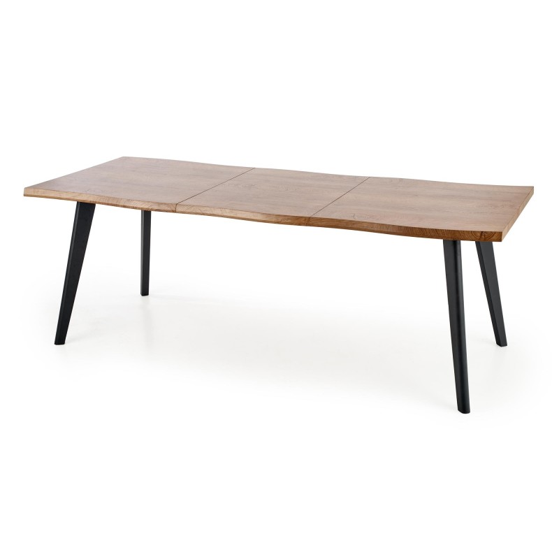DICKSON stół rozkładany 120-180/80 cm, blat - naturalny, nogi - czarny (2p 1szt) DICKSON stół rozkładany 120-180/80 cm, blat - naturalny, nogi - czarny (2p 1szt)