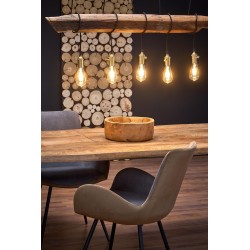 'DICKSON Extendable Table 120-180/80 cm, Top - Natural, Legs - Black' 'DICKSON Extendable Table 120-180/80 cm, Top - Natural, Legs - Black'