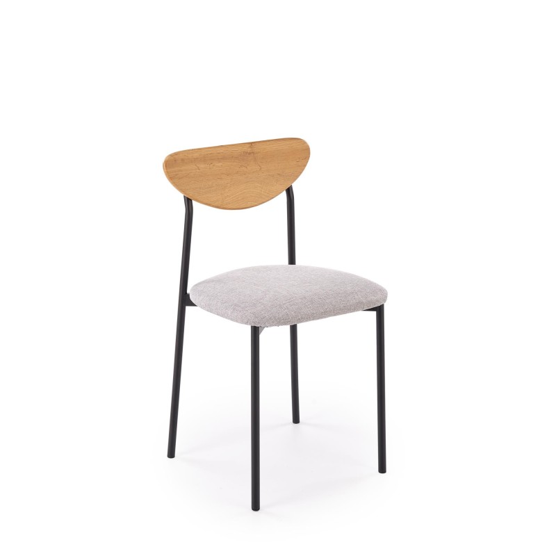 'DICKY Set: Table + 4 Chairs, Natural / Black / Ash' 'DICKY Set: Table + 4 Chairs, Natural / Black / Ash'