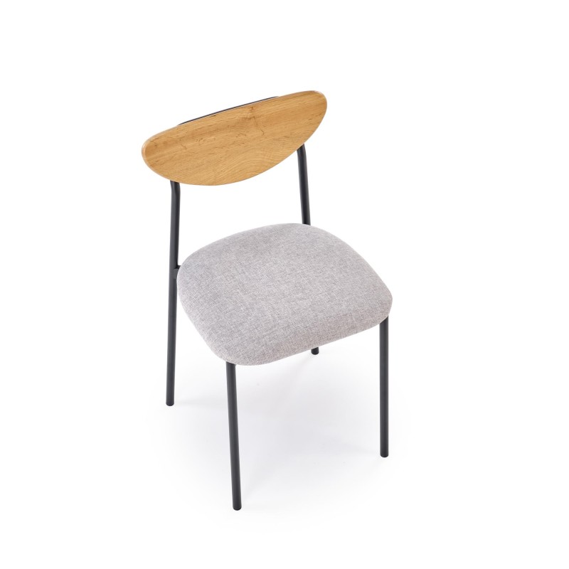 'DICKY Set: Table + 4 Chairs, Natural / Black / Ash' 'DICKY Set: Table + 4 Chairs, Natural / Black / Ash'