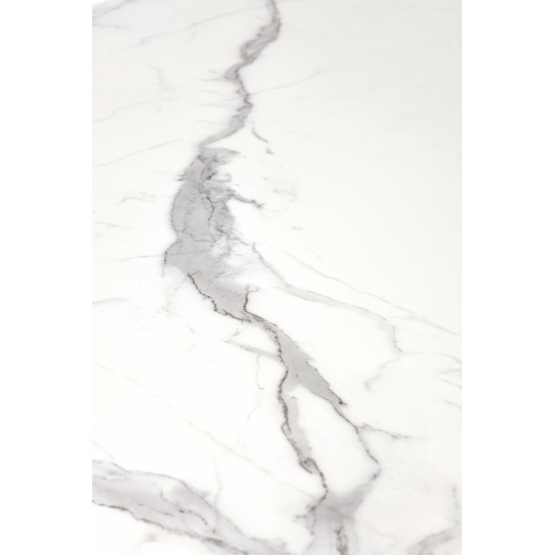 'DIESEL Extendable Table Top - White Marble / Ash Grey, Legs - Black' 'DIESEL Extendable Table Top - White Marble / Ash Grey, Legs - Black'
