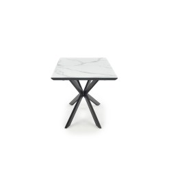 'DIESEL Extendable Table Top - White Marble / Ash Grey, Legs - Black' 'DIESEL Extendable Table Top - White Marble / Ash Grey, Legs - Black'