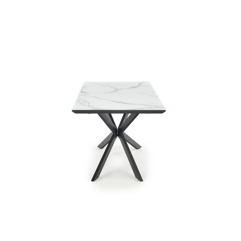 'DIESEL Extendable Table Top - White Marble / Ash Grey, Legs - Black' 'DIESEL Extendable Table Top - White Marble / Ash Grey, Legs - Black'