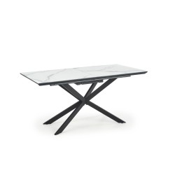 'DIESEL Extendable Table Top - White Marble / Ash Grey, Legs - Black' 'DIESEL Extendable Table Top - White Marble / Ash Grey, Legs - Black'