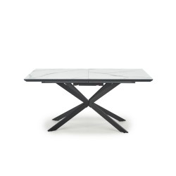 'DIESEL Extendable Table Top - White Marble / Ash Grey, Legs - Black' 'DIESEL Extendable Table Top - White Marble / Ash Grey, Legs - Black'