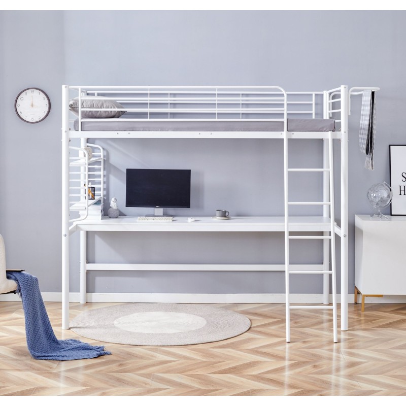 'DOLCE Bunk Bed with Desk and Organizer, White' 'DOLCE Bunk Bed with Desk and Organizer, White'
