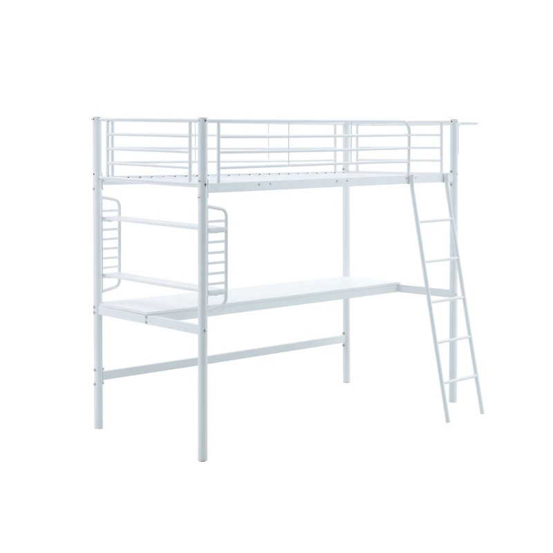 'DOLCE Bunk Bed with Desk and Organizer, White' 'DOLCE Bunk Bed with Desk and Organizer, White'