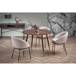 'DOMENICO Table Top - Walnut, Legs - Walnut / Gold'