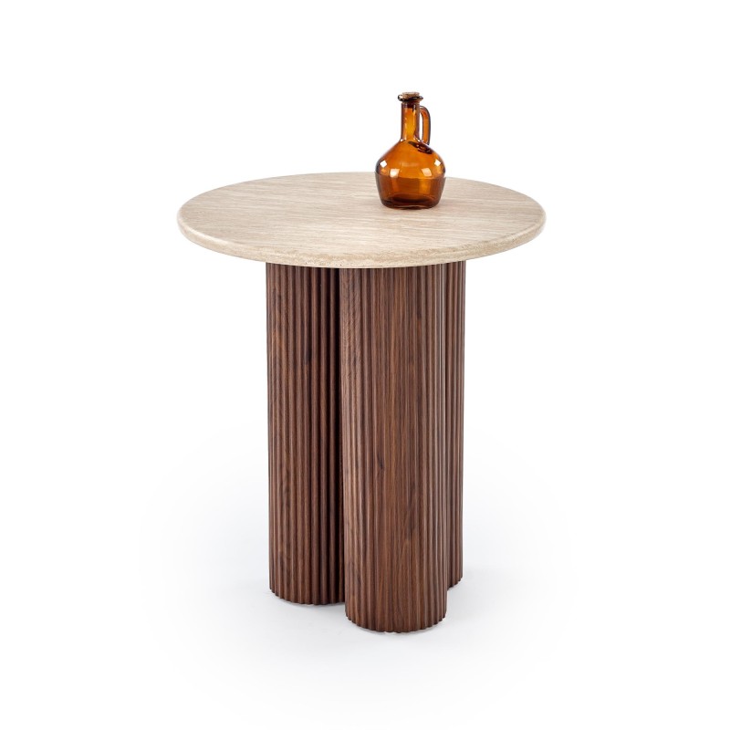 'DOROTEA_S Travertine Coffee Table / Walnut' 'DOROTEA_S Travertine Coffee Table / Walnut'