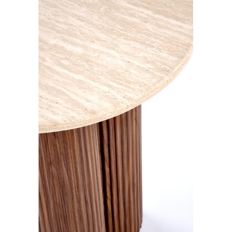 'DOROTEA_S Travertine Coffee Table / Walnut' 'DOROTEA_S Travertine Coffee Table / Walnut'