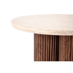 'DOROTEA_S Travertine Coffee Table / Walnut' 'DOROTEA_S Travertine Coffee Table / Walnut'