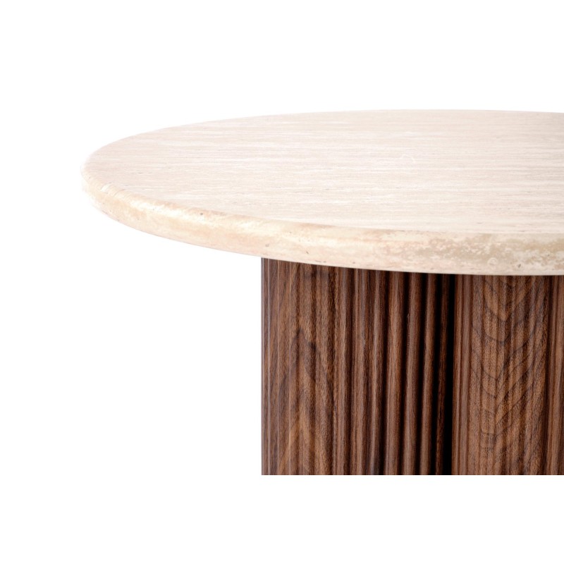 'DOROTEA_S Travertine Coffee Table / Walnut' 'DOROTEA_S Travertine Coffee Table / Walnut'