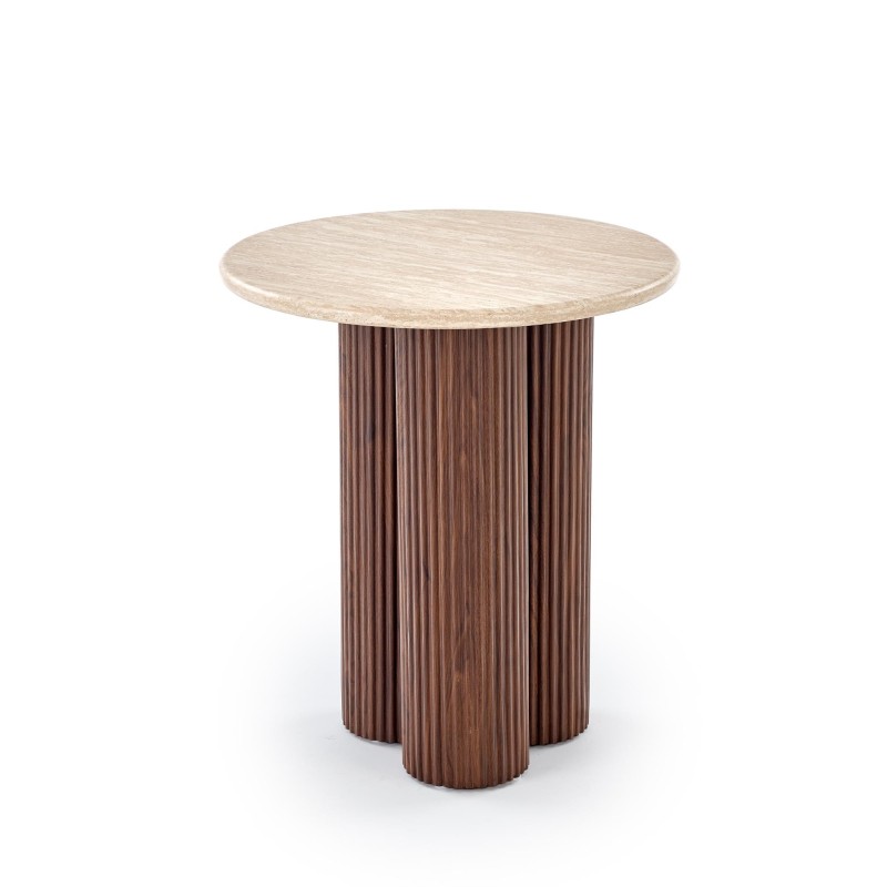 'DOROTEA_S Travertine Coffee Table / Walnut' 'DOROTEA_S Travertine Coffee Table / Walnut'