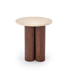 'DOROTEA_S Travertine Coffee Table / Walnut' 'DOROTEA_S Travertine Coffee Table / Walnut'