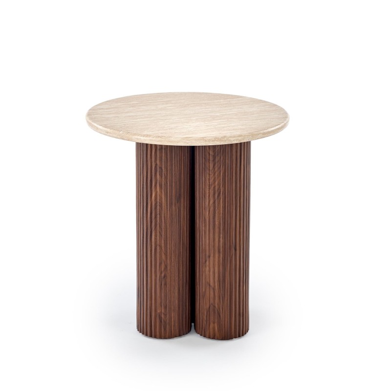 'DOROTEA_S Travertine Coffee Table / Walnut' 'DOROTEA_S Travertine Coffee Table / Walnut'