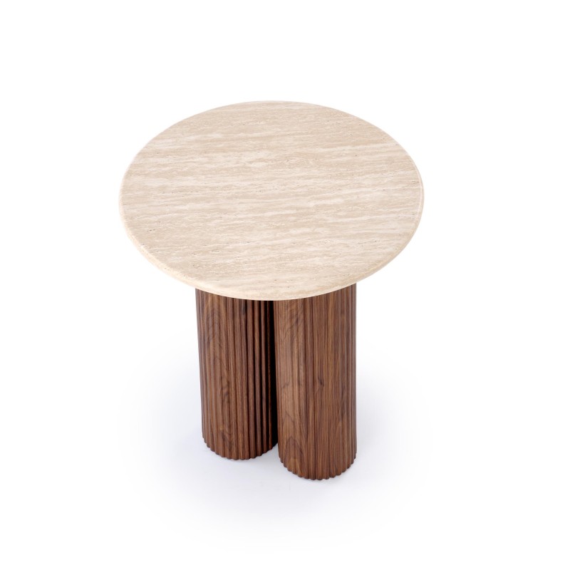 'DOROTEA_S Travertine Coffee Table / Walnut' 'DOROTEA_S Travertine Coffee Table / Walnut'