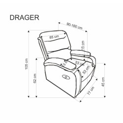 DRAGER fotel wypoczynkowy beżowy (1p 1szt) DRAGER fotel wypoczynkowy beżowy (1p 1szt)