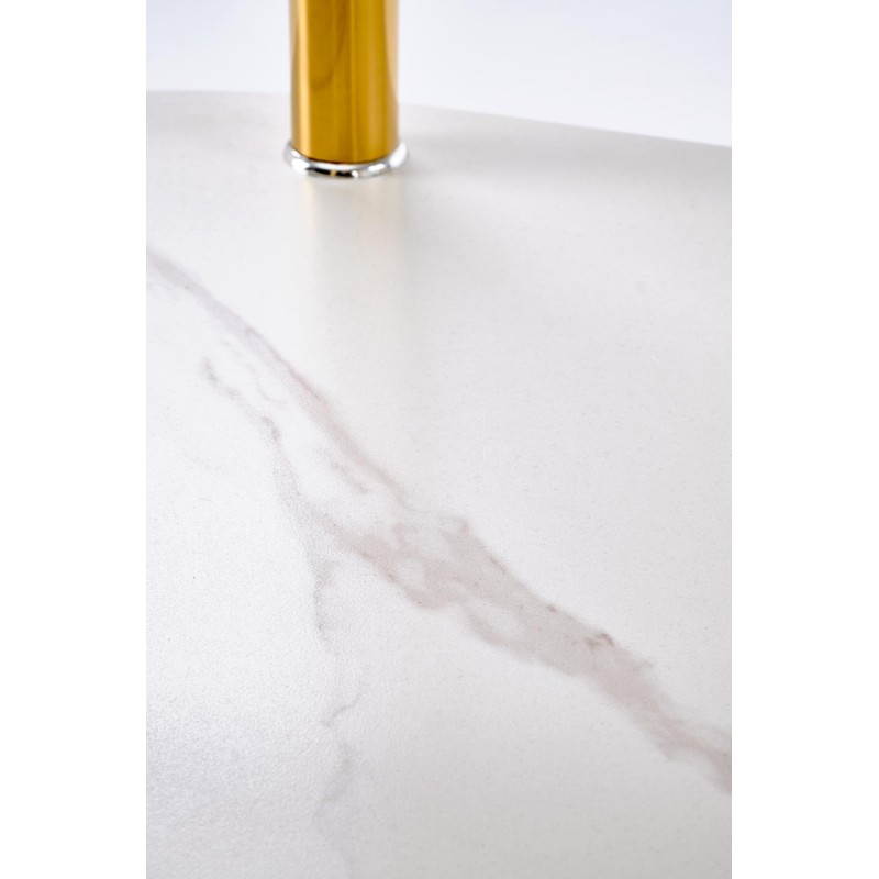 "DUCAT Coffee Table, White Marble / Transparent / Gold" "DUCAT Coffee Table, White Marble / Transparent / Gold"