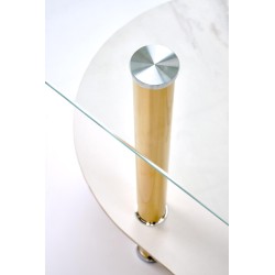 "DUCAT Coffee Table, White Marble / Transparent / Gold" "DUCAT Coffee Table, White Marble / Transparent / Gold"