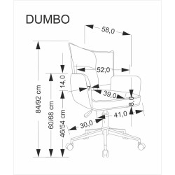 DUMBO fotel obrotowy jasny różowy DUMBO fotel obrotowy jasny różowy