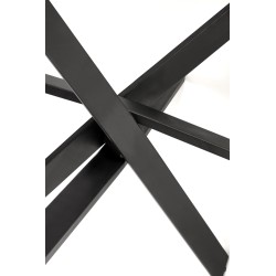'EDGAR 2 Round Table, Top - White Marble, Legs - Black' 'EDGAR 2 Round Table, Top - White Marble, Legs - Black'