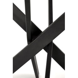 'EDGAR 2 Round Table, Top - White Marble, Legs - Black' 'EDGAR 2 Round Table, Top - White Marble, Legs - Black'