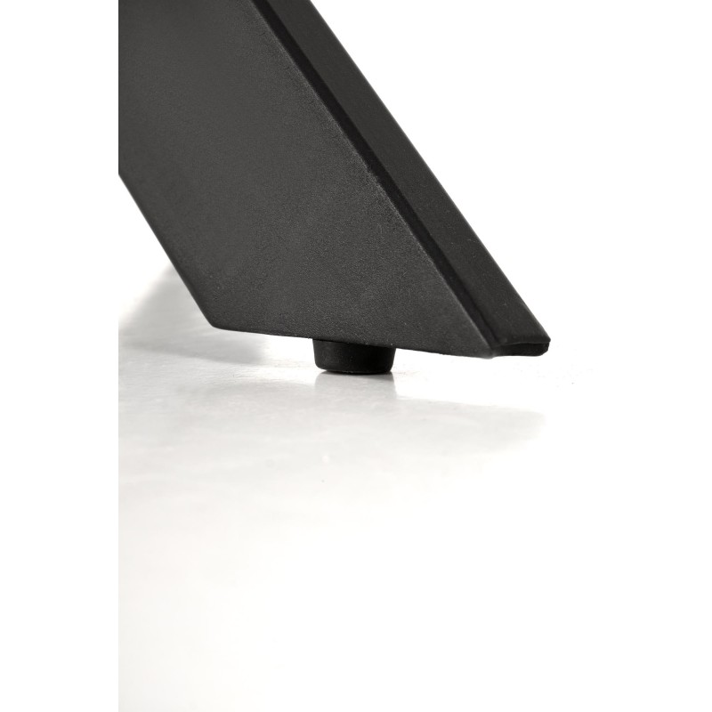 'EDGAR 2 Round Table, Top - White Marble, Legs - Black' 'EDGAR 2 Round Table, Top - White Marble, Legs - Black'