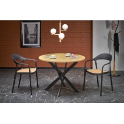 'EDGAR Table, Top - Golden Oak, Legs - Black'