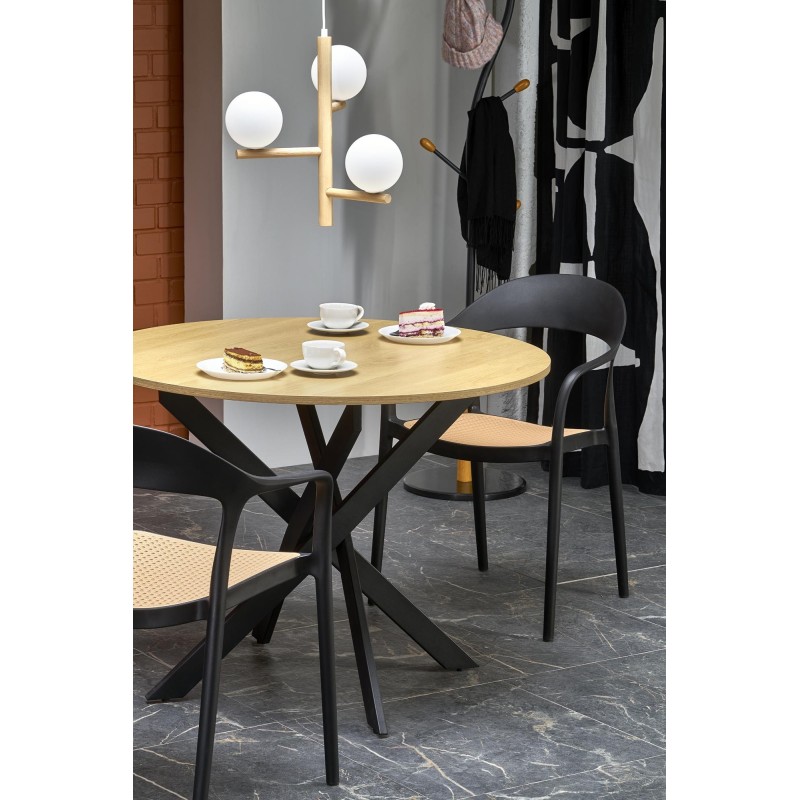 'EDGAR Table, Top - Golden Oak, Legs - Black' 'EDGAR Table, Top - Golden Oak, Legs - Black'