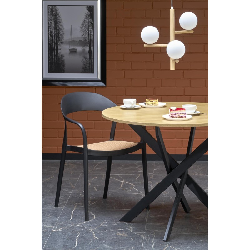 'EDGAR Table, Top - Golden Oak, Legs - Black' 'EDGAR Table, Top - Golden Oak, Legs - Black'